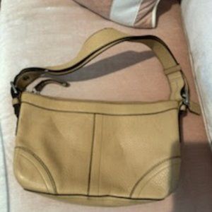 Coach Leather Beige Bag